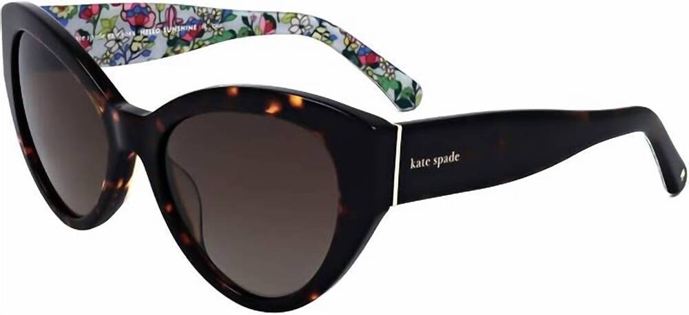 NEW KATE SPADE women's paisleigh sunglasses in havana/brown